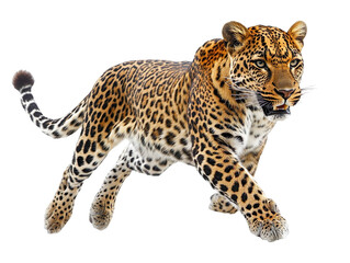Aufkleber - Leopard running isolated on transparent background