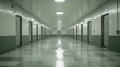 © xbzz - Advanced medical simulation corridor hospital setting image clean environment wide angle view quality and relaxation concept