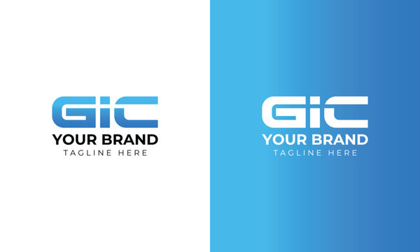 GIC logo template with modern futuristic shape