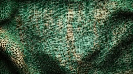 Aufkleber - Green textured fabric background with woven pattern suitable for textile design or background use Copy Space