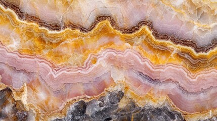 Poster - Colorful Onyx Stone Texture with Distinctive Patterns and Copy Space for Design Use