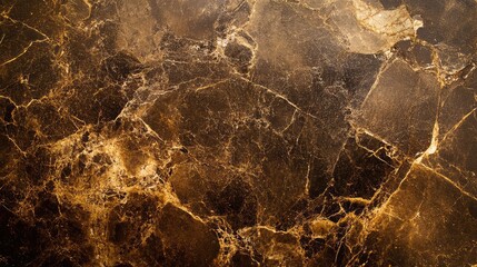 Poster - textured black and gold marble background with abstract veins and patterns suitable for interior des