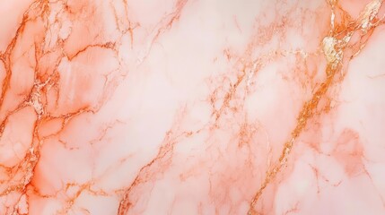 Poster - pink marble texture with golden veins natural stone surface detailed background with copy space for 