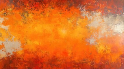 Fototapete - Abstract textured orange and yellow background with gradients and brush strokes ideal for artistic projects Copy Space