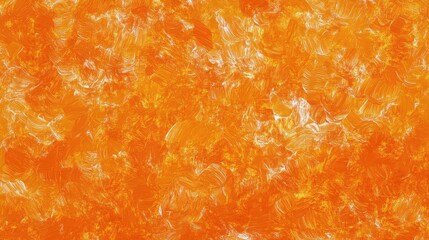 Fototapete - Vibrant abstract orange background with textured brush strokes and copy space for text placement
