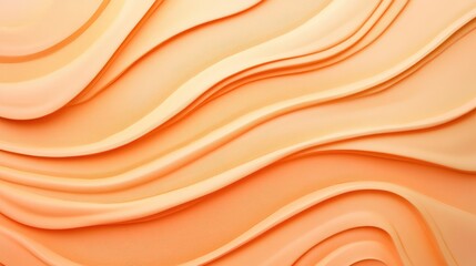 Fototapete - Abstract wave patterns in soft peach colors with smooth gradients and texture Copy Space for design use
