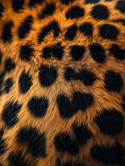 Wall Mural - Yellow and black fur pattern surface background and texture