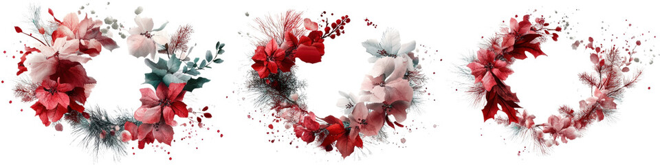 Poster - Letter w with red and white paint splashes on a white background for creative design concepts isolated on a white background
