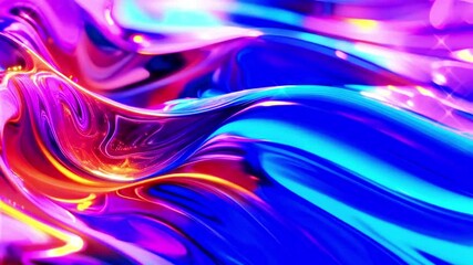Poster - 3D rendering Abstract Color Swirl animation