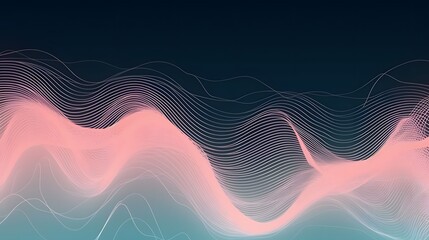 Poster - Dynamic wave patterns abstract art digital design modern environment aerial view creative concept for visual impact