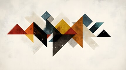 Poster - Dynamic geometric art composition abstract design digital artwork modern aesthetic top-down perspective