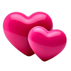 Wall Mural - Pink love hearts isolated.