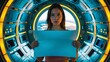 © mr_smith - Exploring the depths of a futuristic space module with vibrant technology and an intriguing focus on creativity and expression