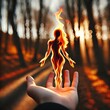© Thomas Dufranne - Flamme en forme de silhouette féminine