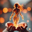 © Thomas Dufranne - Flamme en forme de silhouette féminine