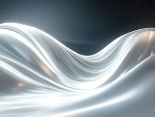 Poster - Fluid dynamics in sci-fi aesthetics abstract space digital art smooth curves surreal viewpoint visual concept