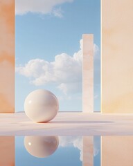 Poster - Solar energy capture concept abstract space digital art clean environment minimalist viewpoint modern aesthetic