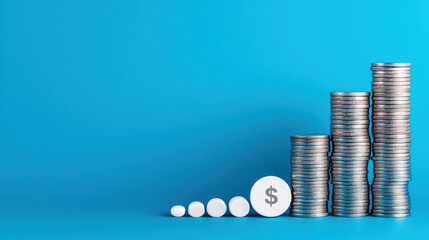 Poster - Growing coins representing financial investment strategies