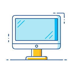 Poster - monitor icon, monitor vector illustration-simple illustration of monitor, perfect for monitor logos and icons