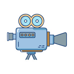 Poster - movie camera icon, movie camera vector illustration-simple illustration of movie camera, perfect for movie camera logos and icons