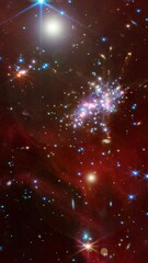 Wall Mural - Digel cloud 2s animation, unveiling the universe's splendor. Animation based on image by nasa