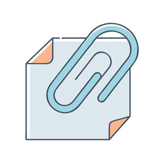 Poster - paperclip icon, paperclip vector illustration-simple illustration of paperclip, perfect for paperclip logos and icons