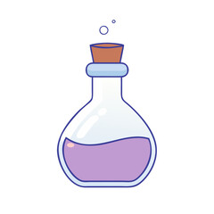 Poster - potion bottle icon, potion bottle vector illustration-simple illustration of potion bottle, perfect for potion bottle logos and icons