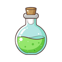 Poster - potion bottle icon, potion bottle vector illustration-simple illustration of potion bottle, perfect for potion bottle logos and icons
