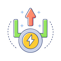 Poster - power up icon, power up vector illustration-simple illustration of power up, perfect for power up logos and icons