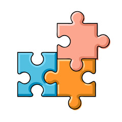 Poster - puzzle piece icon, puzzle piece vector illustration-simple illustration of puzzle piece, perfect for puzzle piece logos and icons