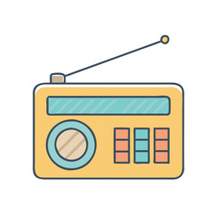 Poster - radio icon, radio vector illustration-simple illustration of radio, perfect for radio logos and icons