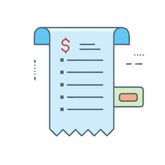 Poster - receipt icon, receipt vector illustration-simple illustration of receipt, perfect for receipt logos and icons