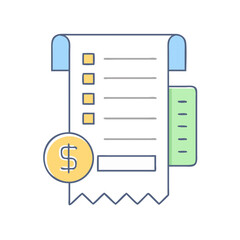 Poster - receipt icon, receipt vector illustration-simple illustration of receipt, perfect for receipt logos and icons