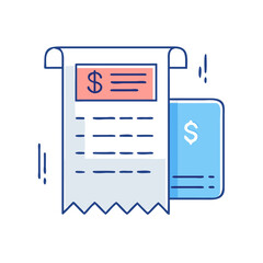 Poster - receipt icon, receipt vector illustration-simple illustration of receipt, perfect for receipt logos and icons