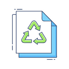 Poster - recycled paper icon, recycled paper vector illustration-simple illustration of recycled paper, perfect for recycled paper logos and icons