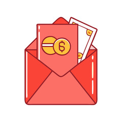 Poster - red envelope chinese new year icon, red envelope chinese new year vector illustration-simple illustration of red envelope chinese new year, perfect for red envelope chinese new year logos and icons
