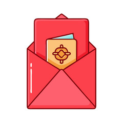 Poster - red envelope chinese new year icon, red envelope chinese new year vector illustration-simple illustration of red envelope chinese new year, perfect for red envelope chinese new year logos and icons