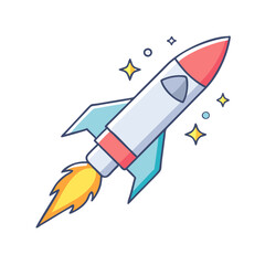 Poster - rocket icon, rocket vector illustration-simple illustration of rocket, perfect for rocket logos and icons
