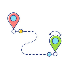 Poster - route map icon, route map vector illustration-simple illustration of route map, perfect for route map logos and icons