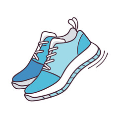 Poster - running shoes icon, running shoes vector illustration-simple illustration of running shoes, perfect for running shoes logos and icons