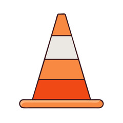 Poster - safety cone icon, safety cone vector illustration-simple illustration of safety cone, perfect for safety cone logos and icons
