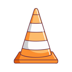 Poster - safety cone icon, safety cone vector illustration-simple illustration of safety cone, perfect for safety cone logos and icons