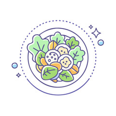 Poster - salad icon, salad vector illustration-simple illustration of salad, perfect for salad logos and icons