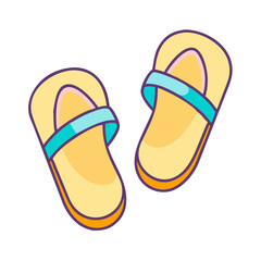 Poster - sandals icon, sandals vector illustration-simple illustration of sandals, perfect for sandals logos and icons