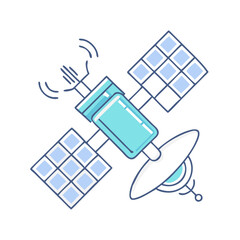 Poster - satellite icon, satellite vector illustration-simple illustration of satellite, perfect for satellite logos and icons