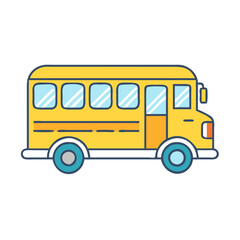 Poster - school bus icon, school bus vector illustration-simple illustration of school bus, perfect for school bus logos and icons