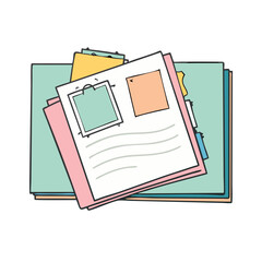 Poster - scrapbook icon, scrapbook vector illustration-simple illustration of scrapbook, perfect for scrapbook logos and icons