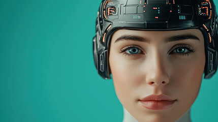 Poster - Futuristic robot with advanced technology and expressive features