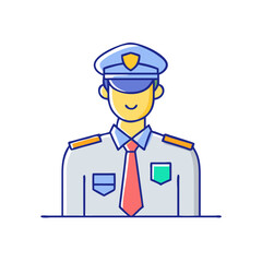 Poster - security guard icon, security guard vector illustration-simple illustration of security guard, perfect for security guard logos and icons