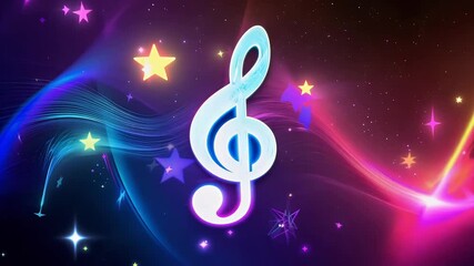Wall Mural - space color note music stars abstrtact background music note sound art abstract painting form psychology mystical symbol psyche spirit light canvas spiritual dance illustration artwork texture